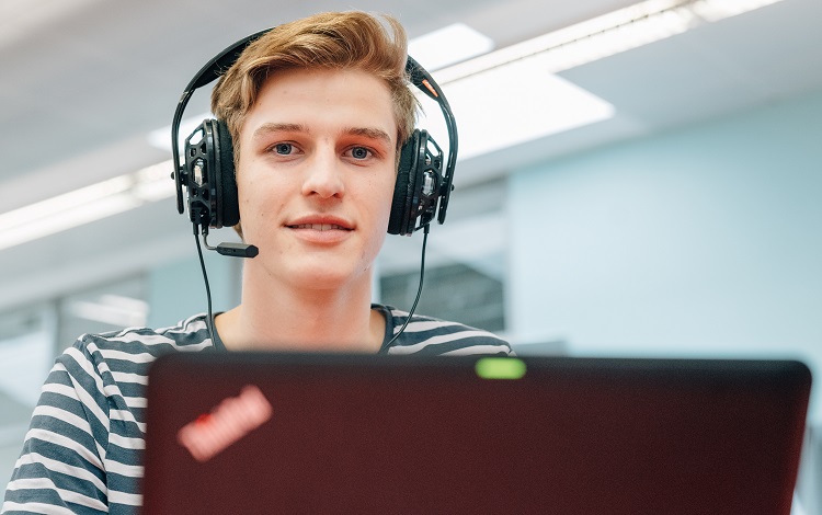 Boy at computer